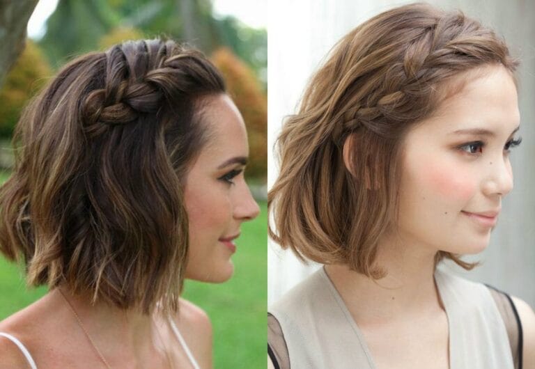 Zopf für kurze Haare selbst gestalten