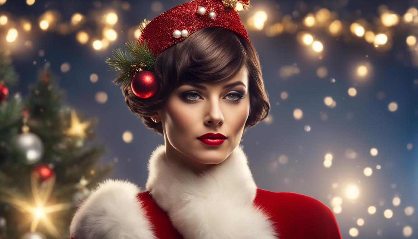 Weihnachtsfrisuren für kurze Haare