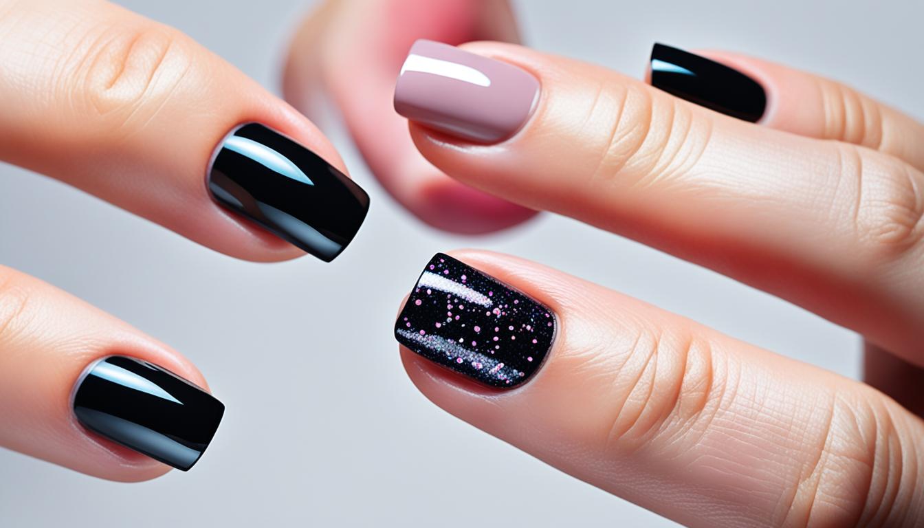 Schwarzes Nageldesign