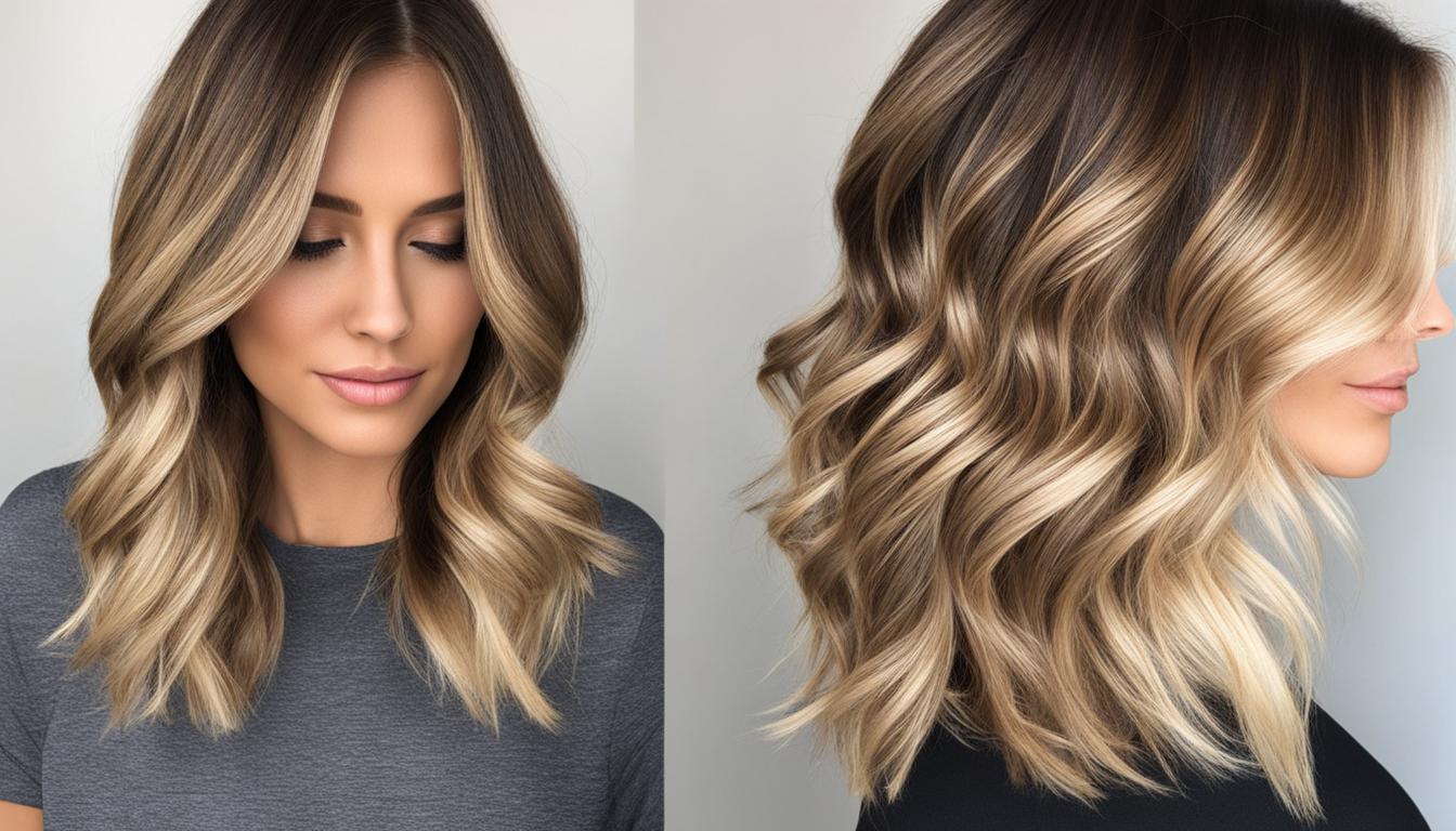 balayage blond vorher nachher