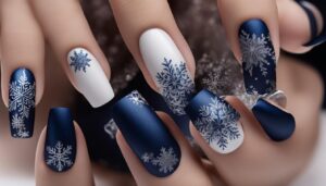 schneeflocken nageldesign