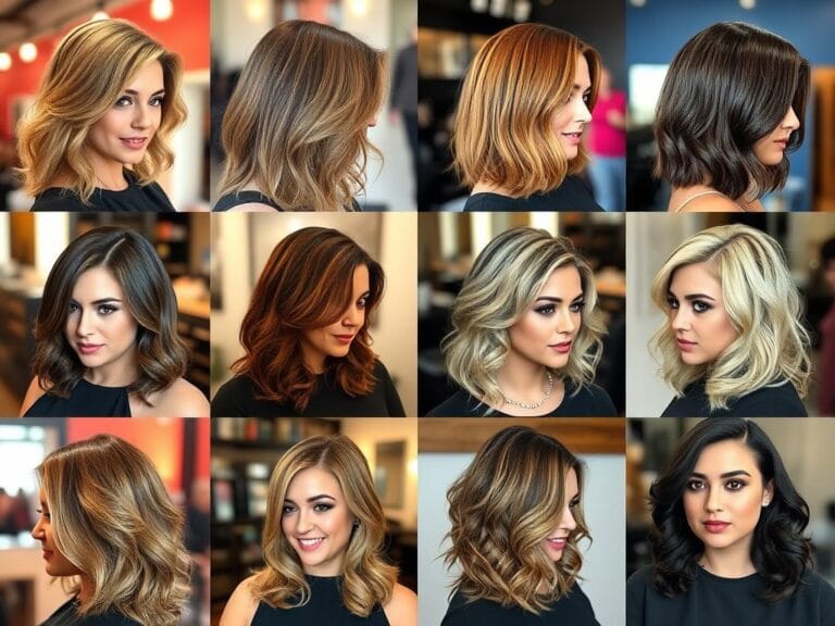 doppelkinn frisuren für mollige frauen mit rundem gesicht