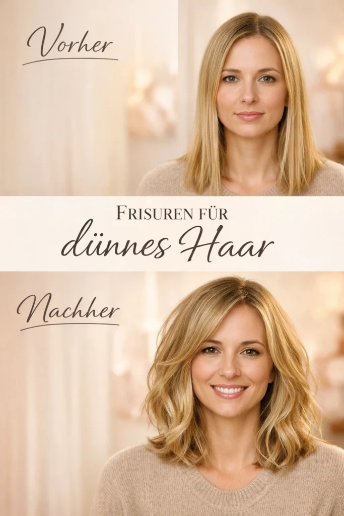 Frisuren für dünnes Haar vorher nachher