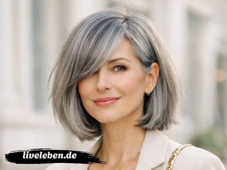Frech Frisuren Graue Haare Mittellang