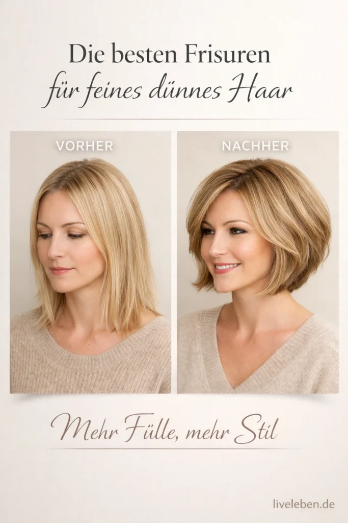 Frisuren für feines dünnes Haar