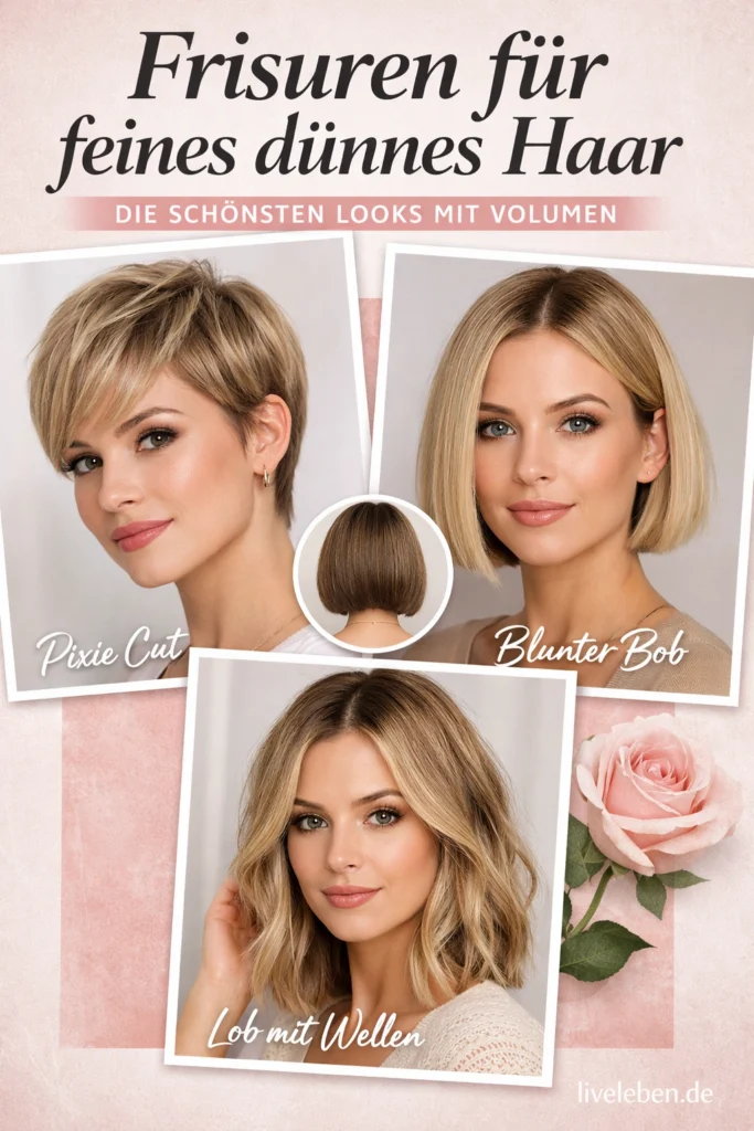 Frisuren für feines dünnes Haar
