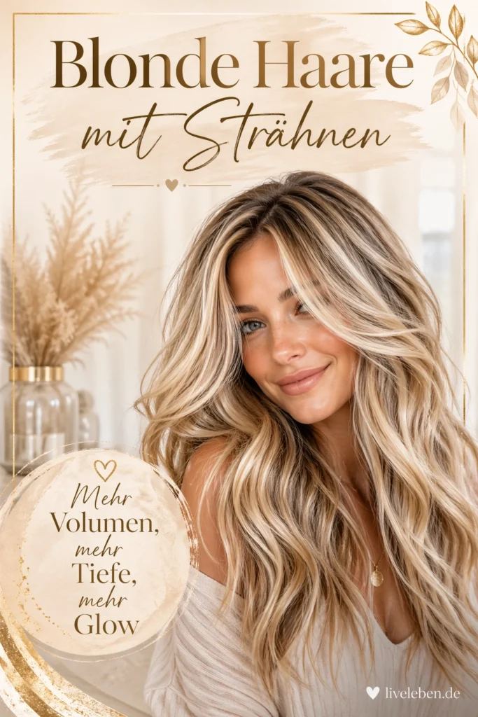 Blonde Haare mit Strähnen