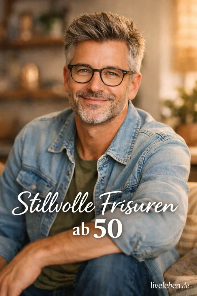 Frisuren für Männer ab 50 mit Brille