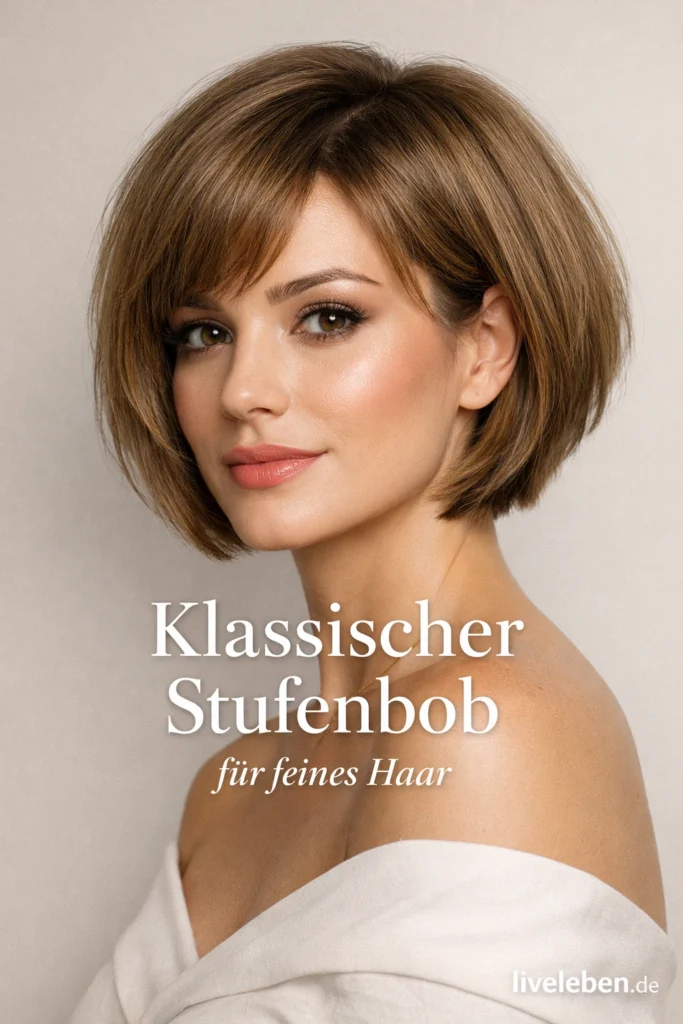Feines Haar Stufiger Kurzer Bob