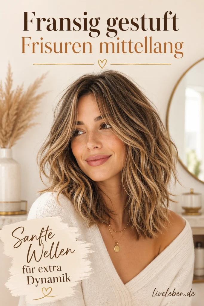 Fransig gestuft Frisuren mittellang