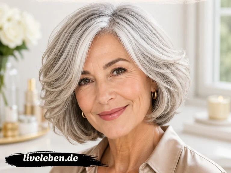 Gestufter Bob graue Haare