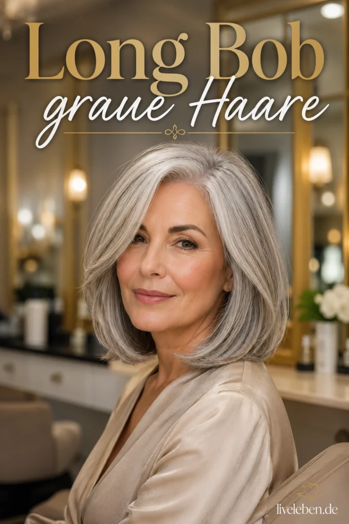 Gestufter Bob graue Haare