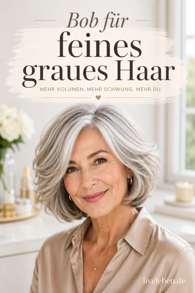 Gestufter Bob graue Haare