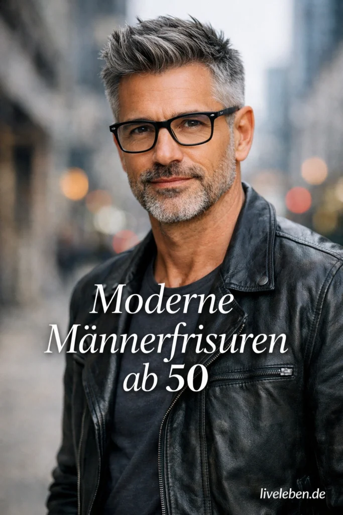 Frisuren für Männer ab 50 mit Brille