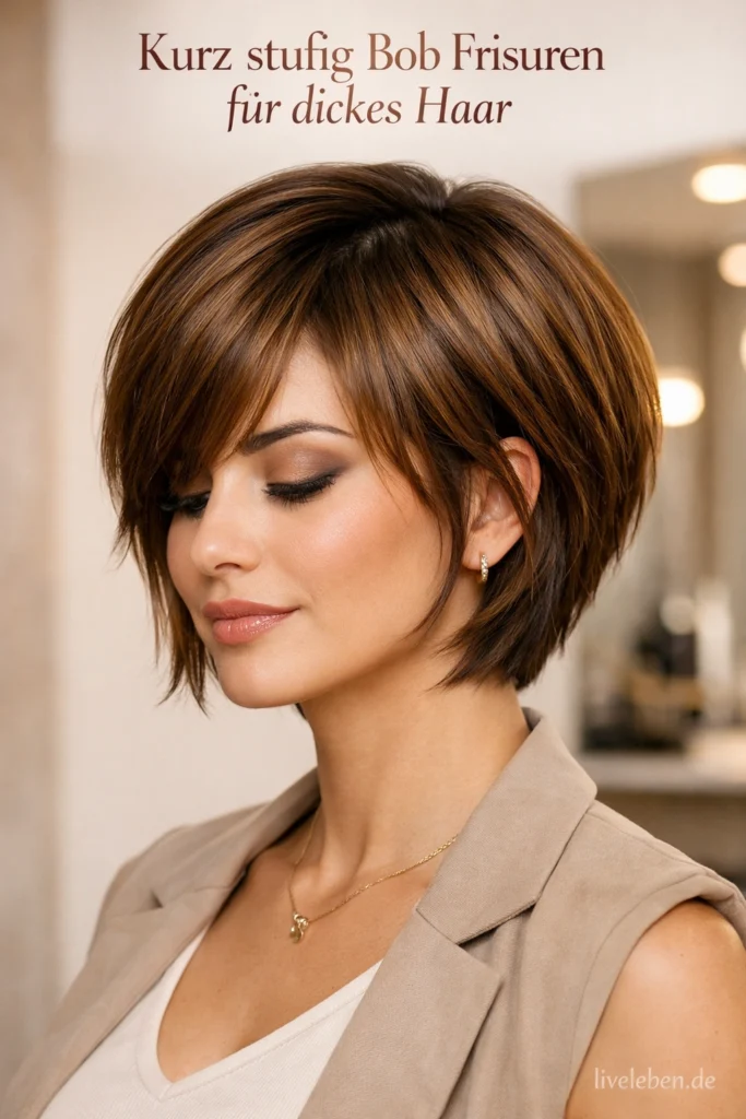 Kurz stufig Bob Frisuren