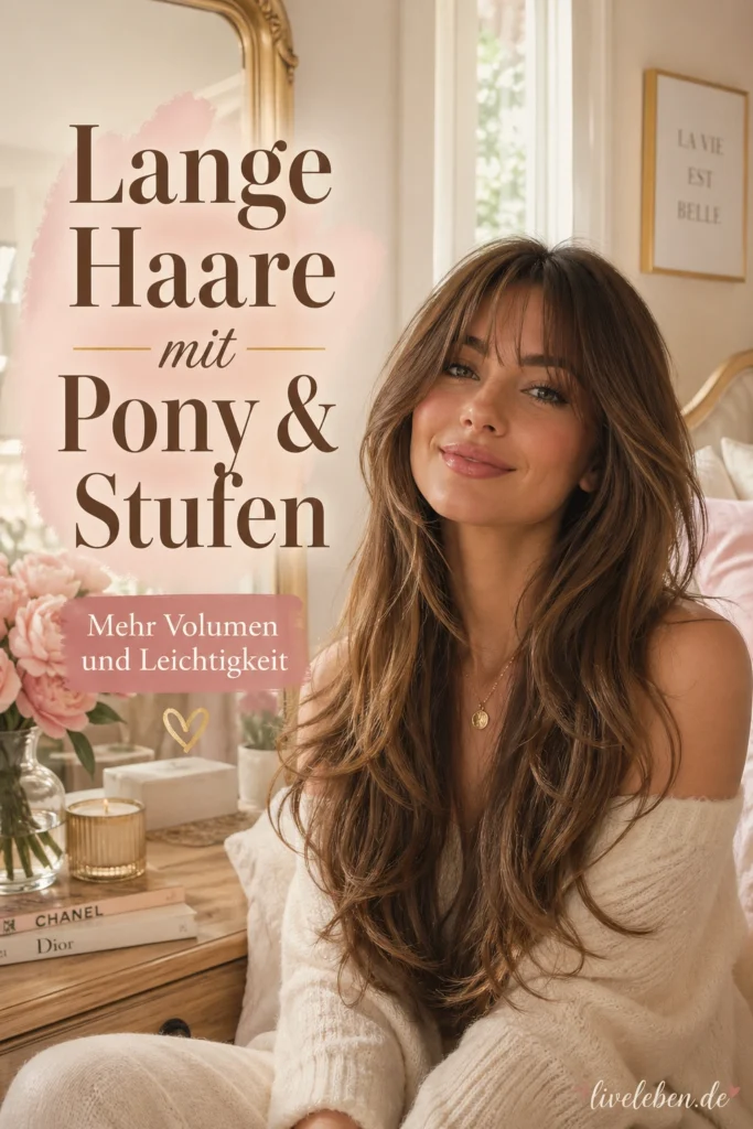 stufenschnitt lange haare mit pony