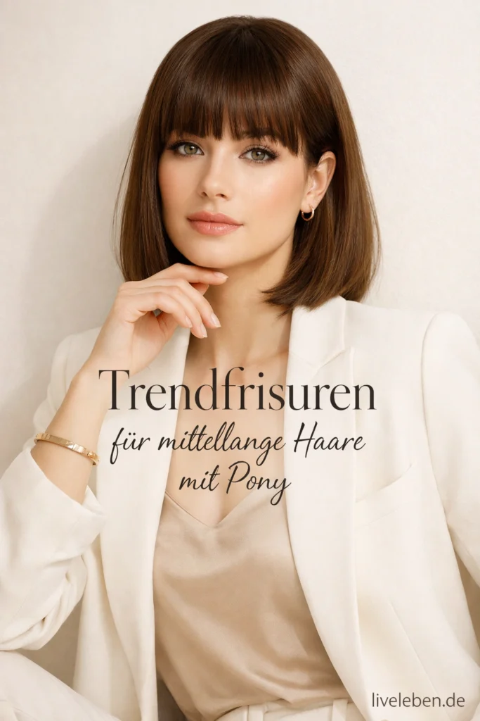 Halblang Frisuren mit Pony