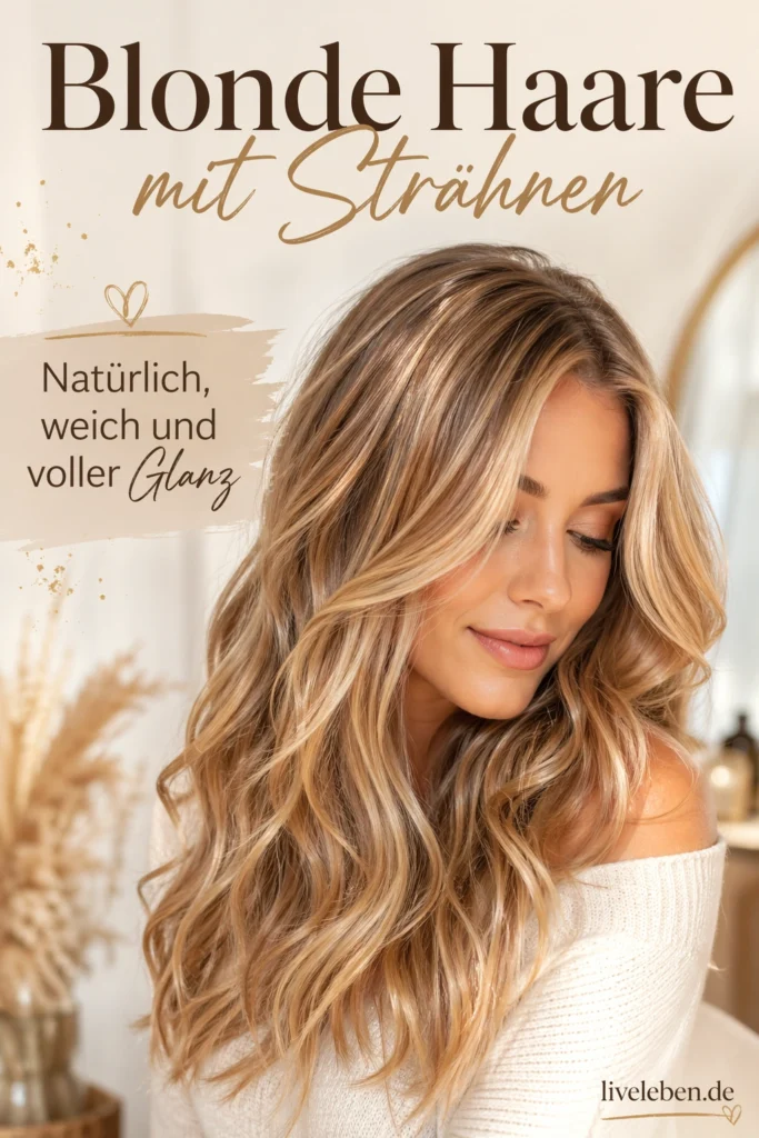 Blonde Haare mit Strähnen
