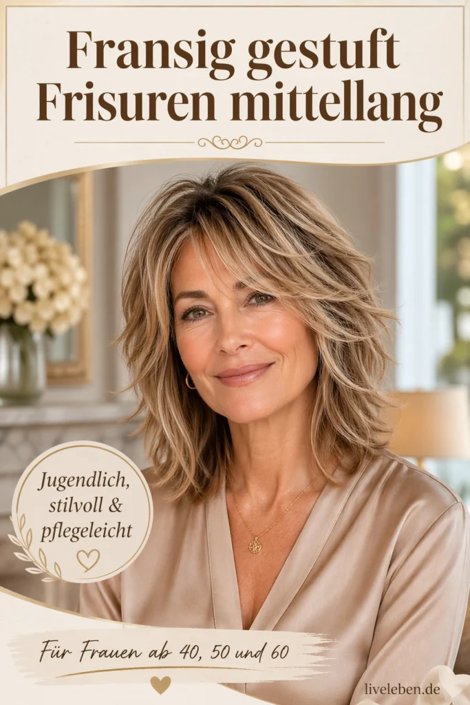 Fransig gestuft Frisuren mittellang