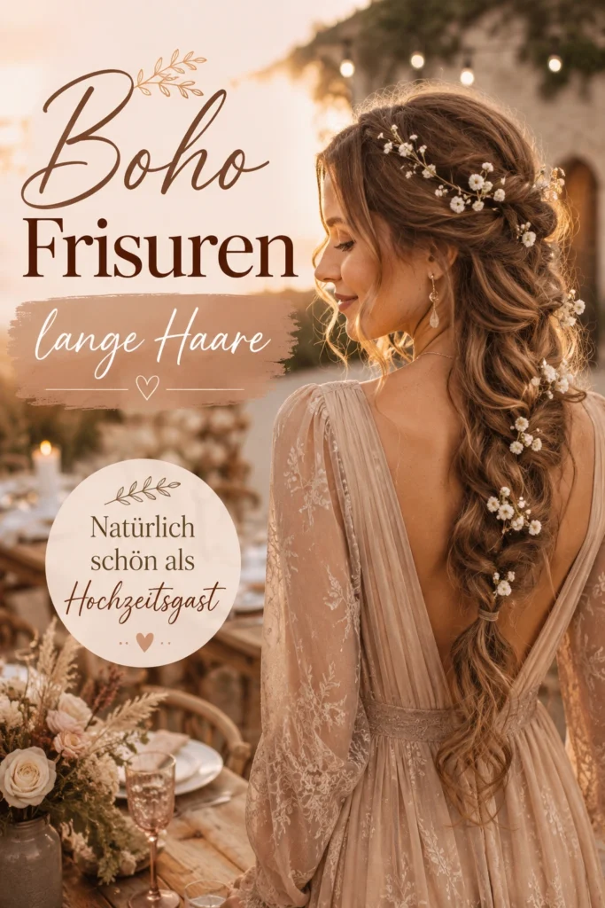 Frisuren lange Haare Hochzeitsgast