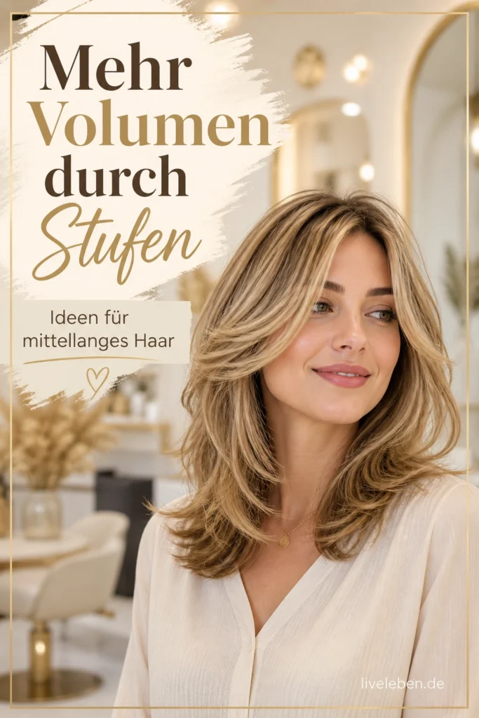 Mittellange Haare mit Stufen